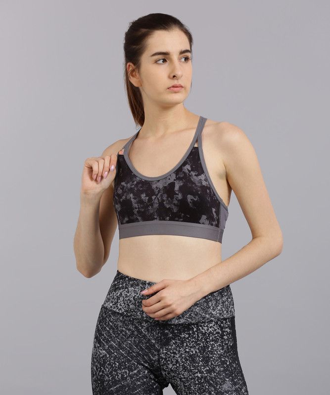 Women Training/Beginners Lightly Padded Bra  (Black)