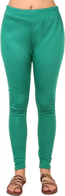 SP Weella Churidar Western Wear Legging  (Green, Solid)