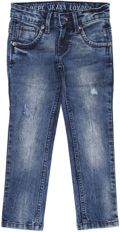Boys Slim Low Rise Blue Jeans