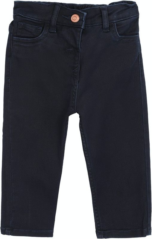 Baby Girls Regular Mid Rise Dark Blue Jeans