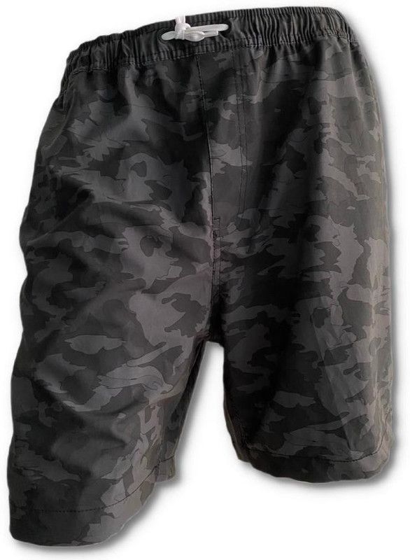 Printed, Dyed/Washed Men Black Sports Shorts, Gym Shorts, Casual Shorts