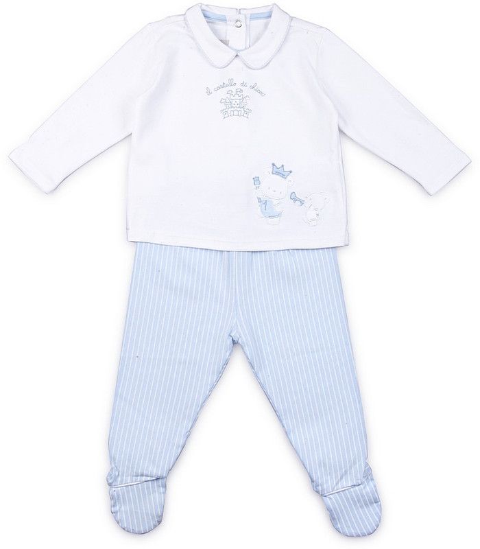 Boys Casual T-shirt Legging  (White)