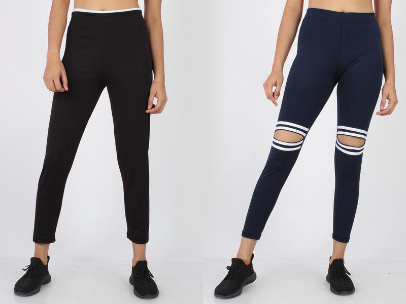 Black, Blue Jegging  (Solid)