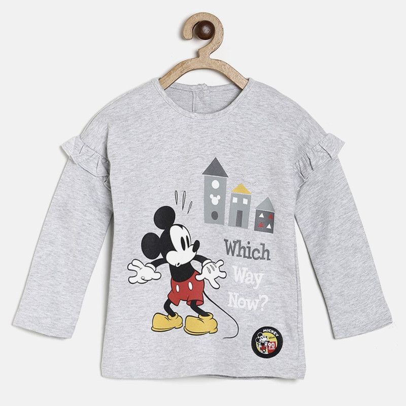 Baby Girls Cotton Blend Top  (Grey, Pack of 1)