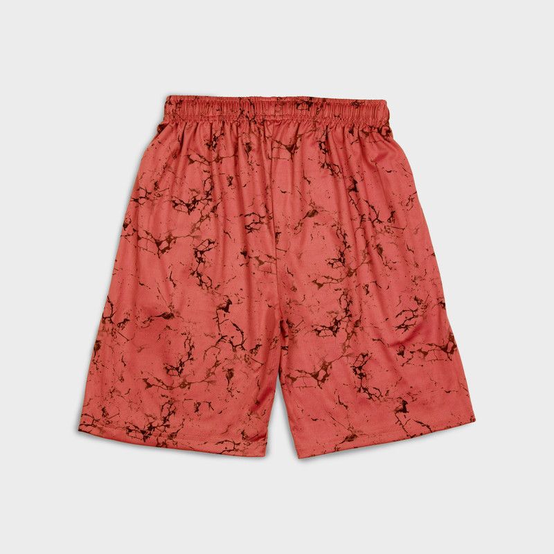 Coral Marble Shorts Short For Boys Casual Printed Polyester  (Multicolor, Pack of 1)