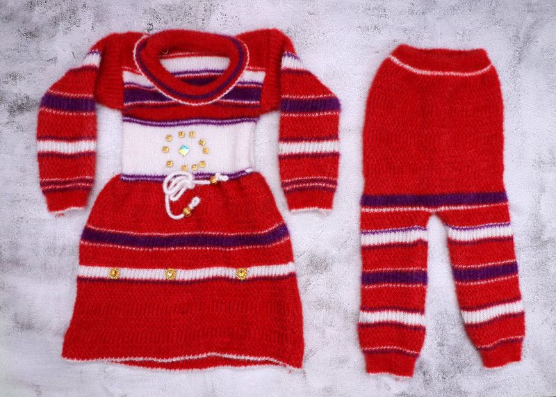 Baby Boys & Baby Girls Casual Dress Pullover, Pant, Pyjama  (Red)