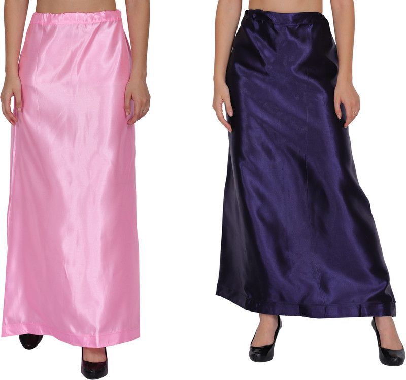 WO AI NI PT03-PT17-BabyPink-NavyBlue Satin Blend Petticoat  (Free)