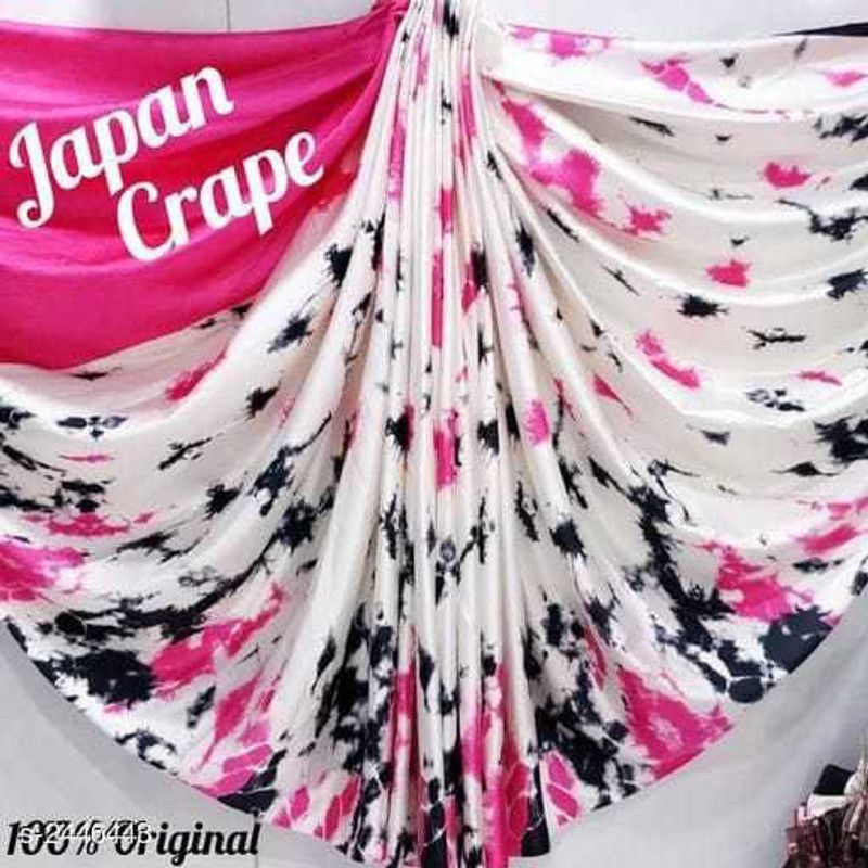 Printed Daily Wear Crepe Saree  (Multicolor)