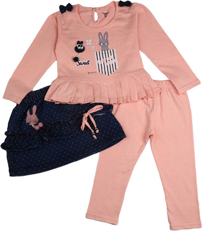Baby Boys & Baby Girls Casual Top Legging  (Pink)