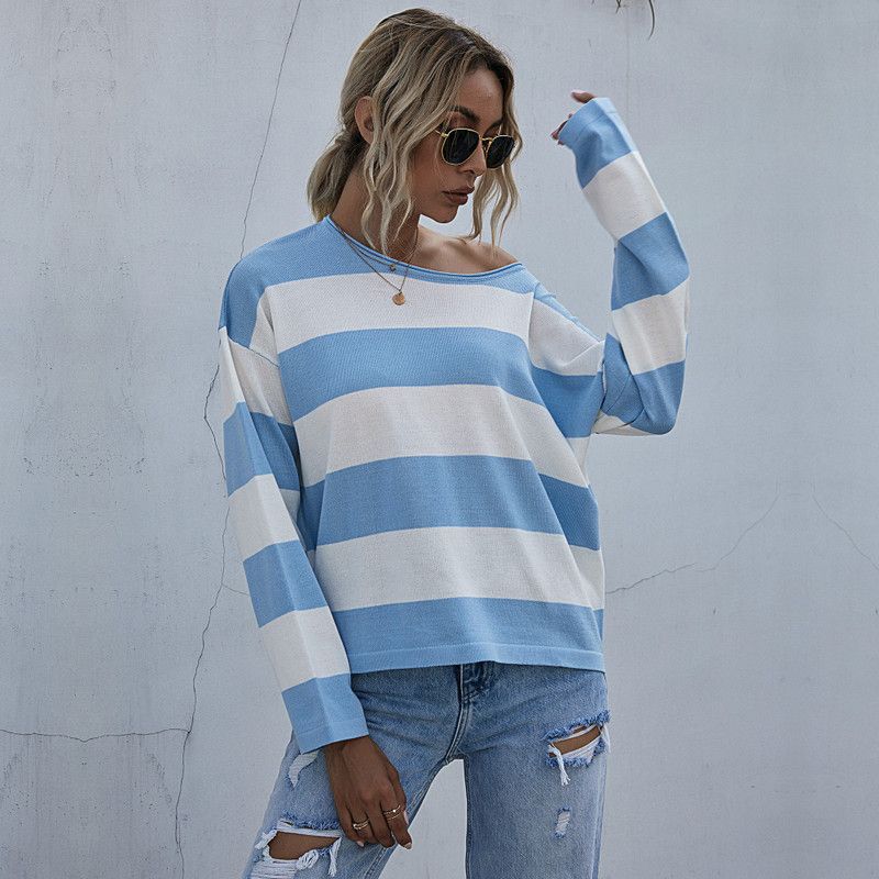 Women Solid Light Blue Sweater