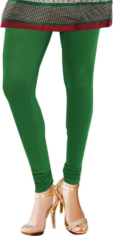 tbz Ethnic Wear Legging  (Green, Solid)