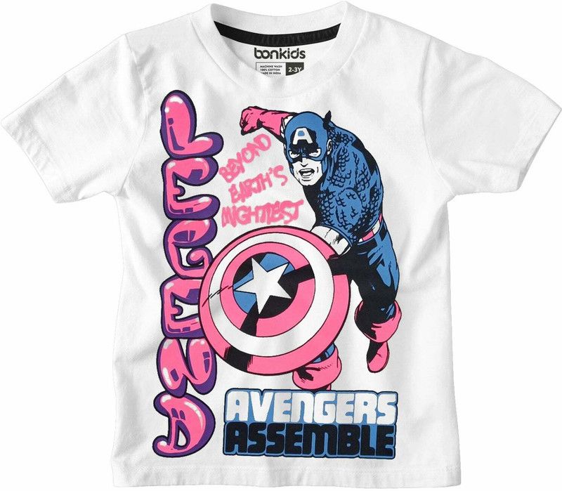 Boys Typography, Printed Pure Cotton T Shirt  (Multicolor, Pack of 1)