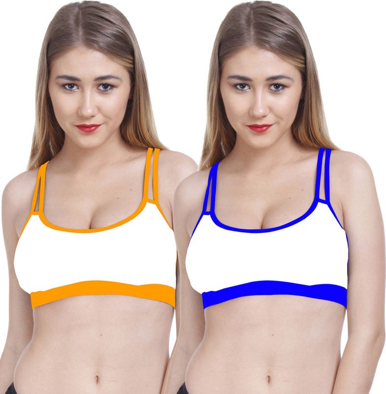 Women Minimizer Non Padded Bra  (Yellow, Blue)