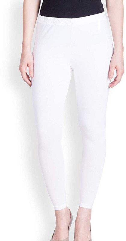 ADSpackers Ankle Length Ethnic Wear Legging  (White, Solid)