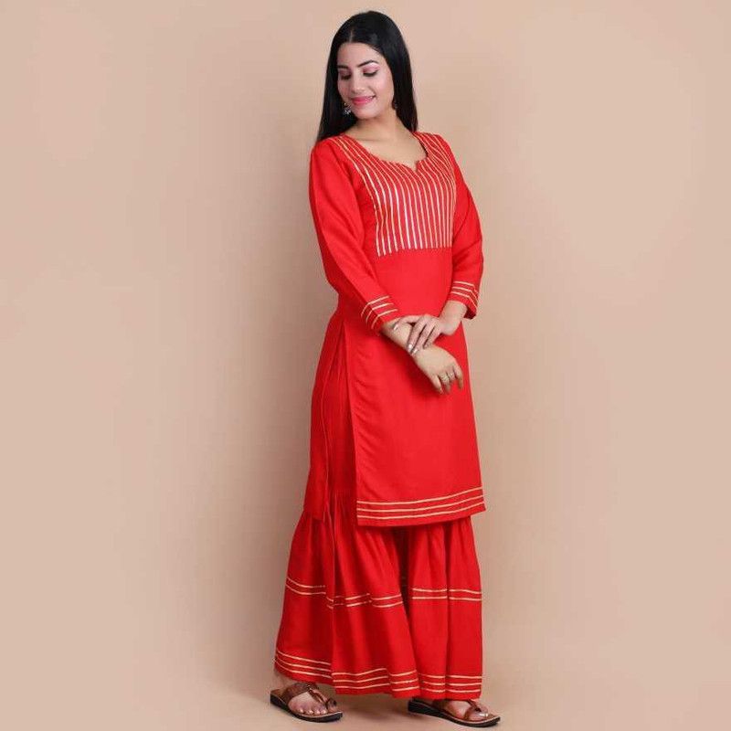 Women Modal Kurta and Sharara Set