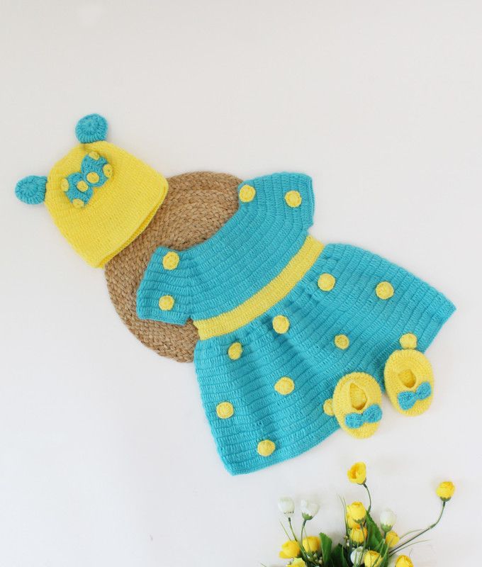 Baby Girls Casual Dress Cap  (Light Green)