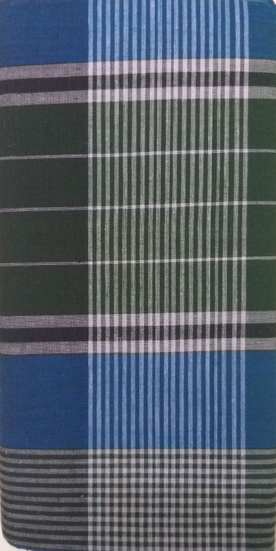 RAAJ SHREE MAAN Woven, Checkered Multicolor, Blue, Green Lungi