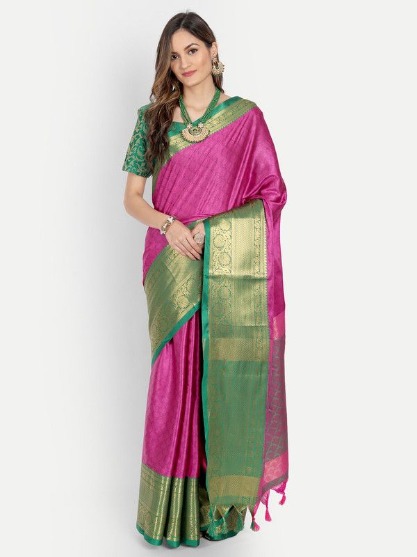 Self Design, Woven Mysore Cotton Silk Saree  (Multicolor)