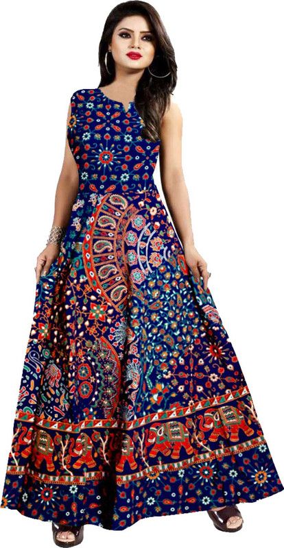 Women Gown Orange Dress