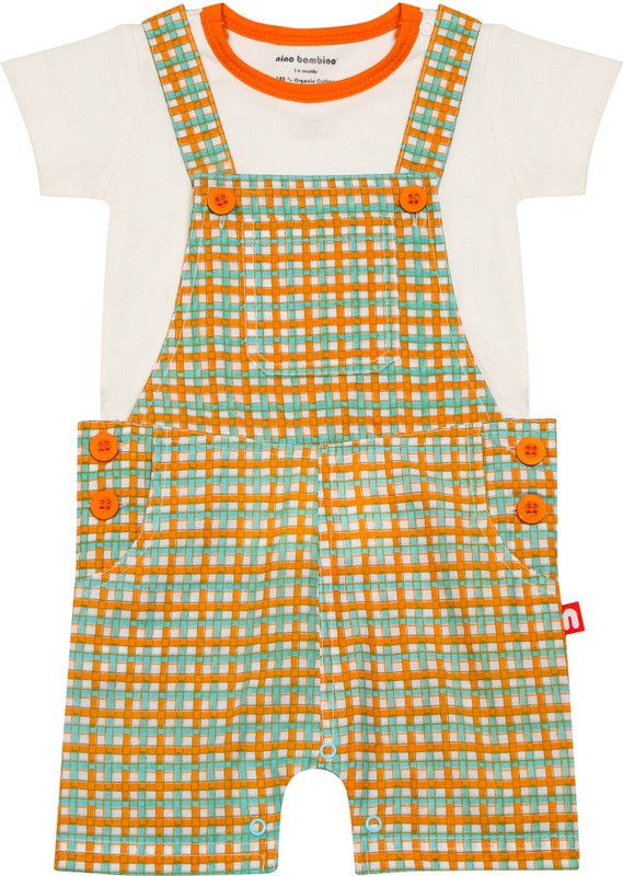 Boys Casual T-shirt Dungaree  (Multicolor)