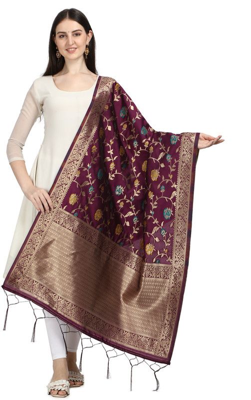 Cotton Silk Woven Multicolor Unisex Dupatta