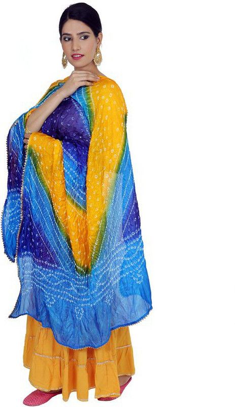 Art Silk Solid Multicolor Women Dupatta