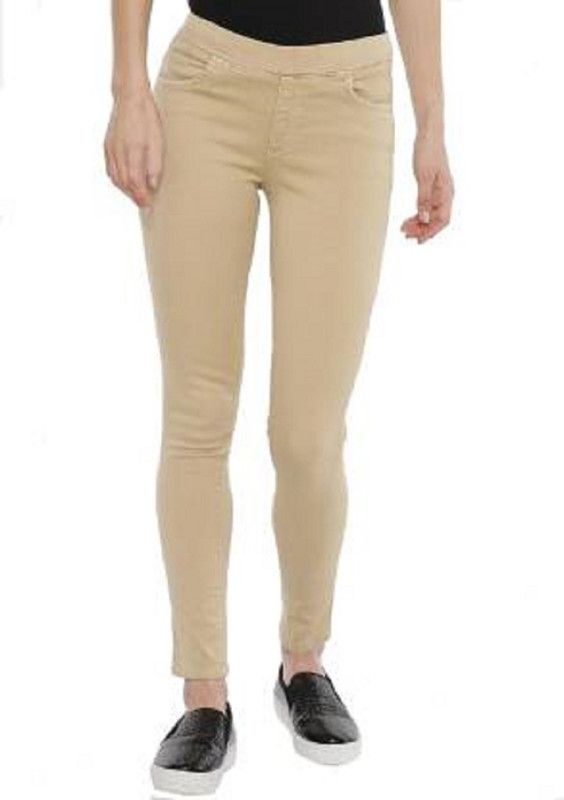 ADBUCKS Beige Jegging  (Solid)