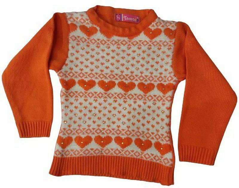 Baby Boys & Baby Girls Solid Round Neck Multicolor Sweater