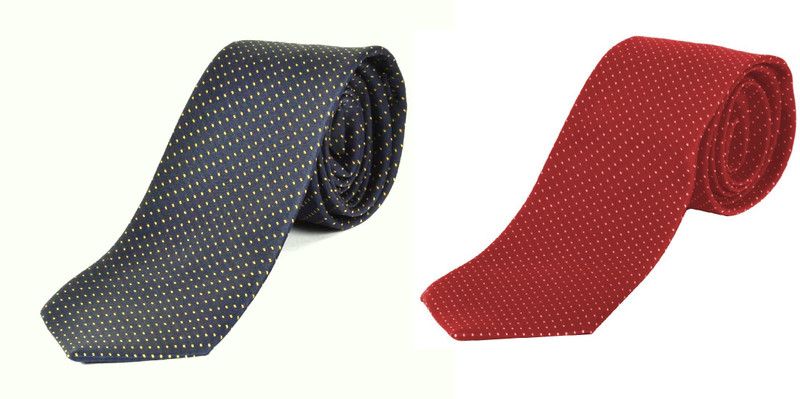 FashMade Polka Print Tie  (Pack of 2)