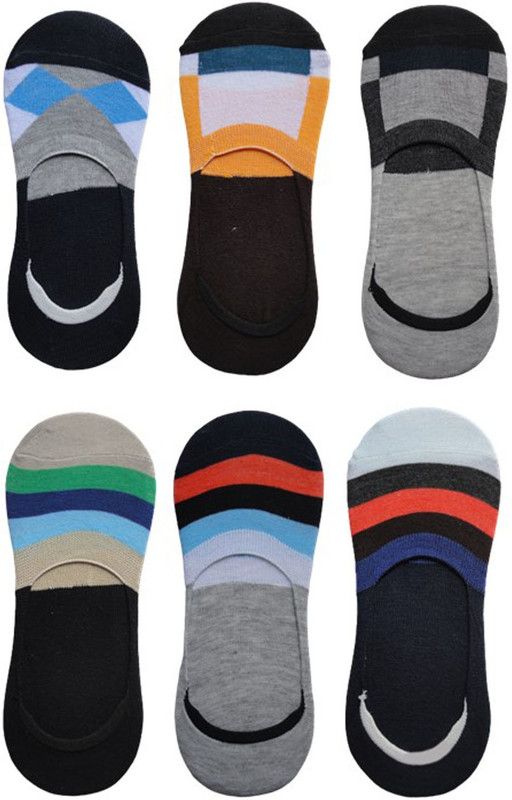Unisex Color Block Peds/Footie/No-Show  (Pack of 6)