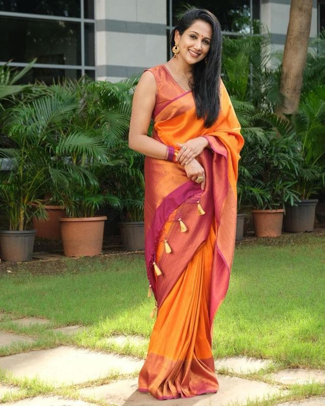 Solid/Plain Banarasi Pure Silk Saree  (Multicolor)