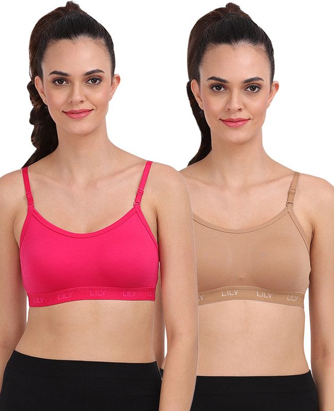 Pack of 2 Women Cami Bra Non Padded Bra  (Multicolor)