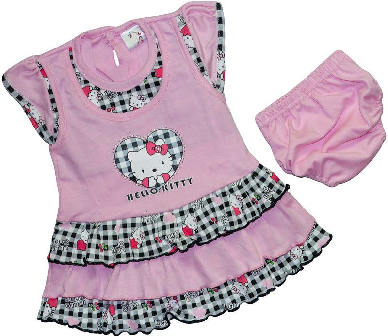 Baby Girls Casual Dress Panty  (Pink)