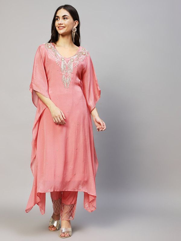 Women Kaftan & Pant Chiffon