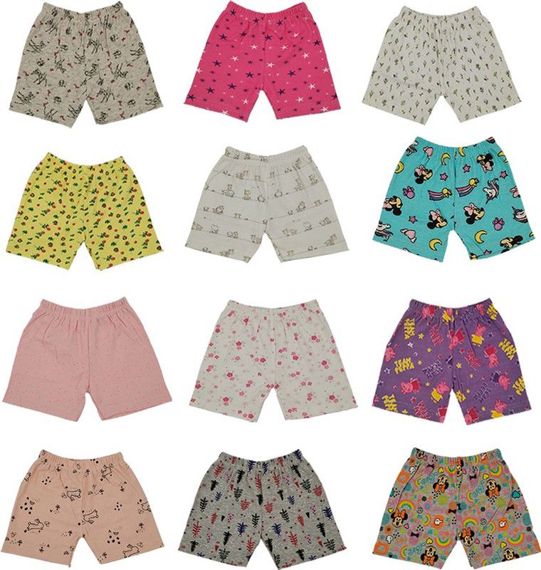 Short For Boys & Girls Casual Printed Hosiery  (Multicolor, Pack of 12)
