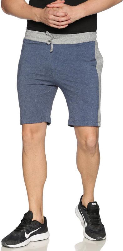 Solid Men Blue, Grey Regular Shorts