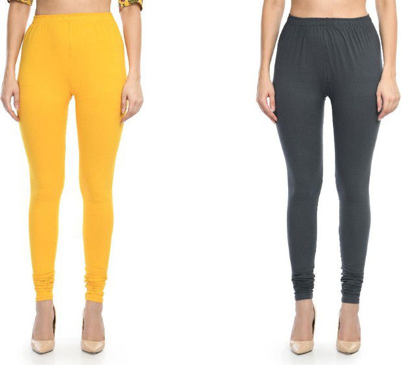 City Fashion Western Wear Legging  (Yellow, Grey, Solid)