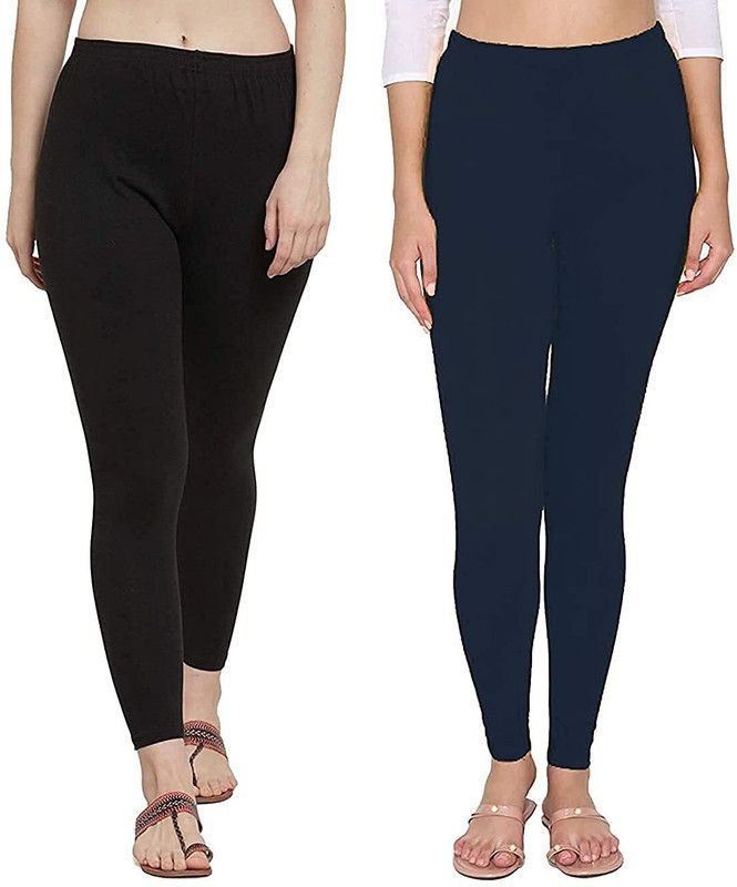 Ankle Length Western Wear Legging  (White, Solid)