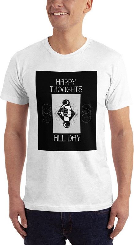WT-062-S Men Typography Round Neck Cotton Blend White T-Shirt