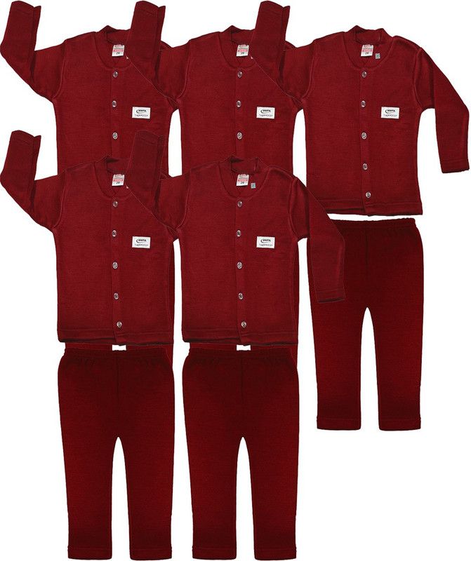 Top - Pyjama Set Thermal For Boys & Girls  (Red, Pack of 5)