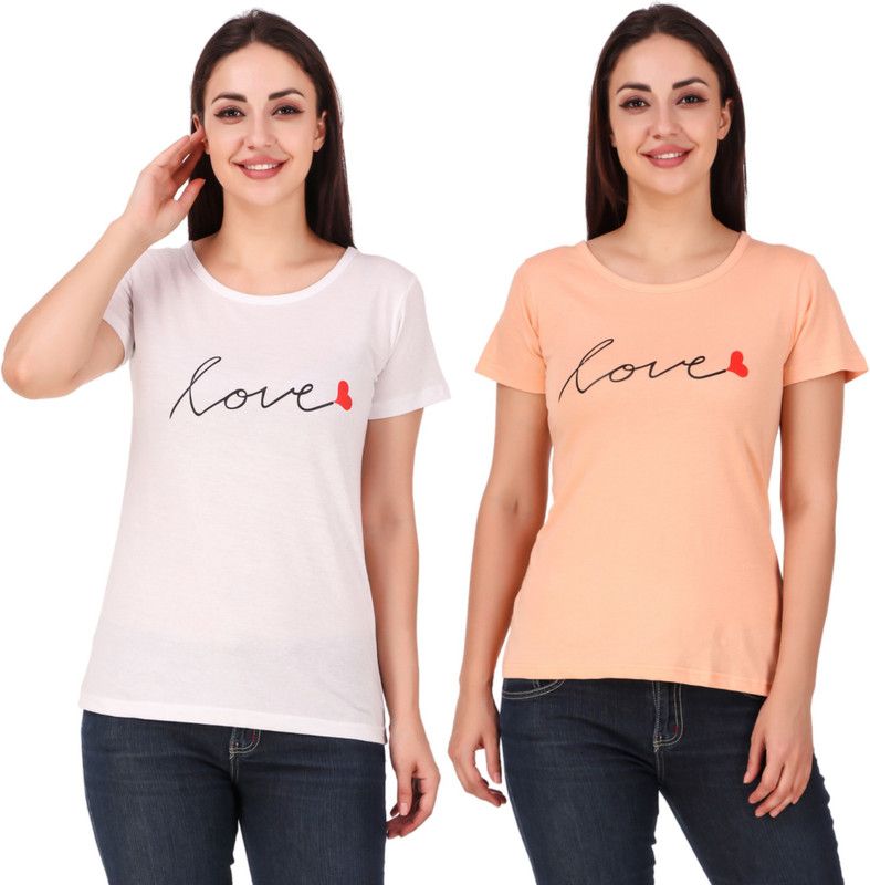 Pack of 3 Casual Regular Sleeves Printed Women Multicolor Top