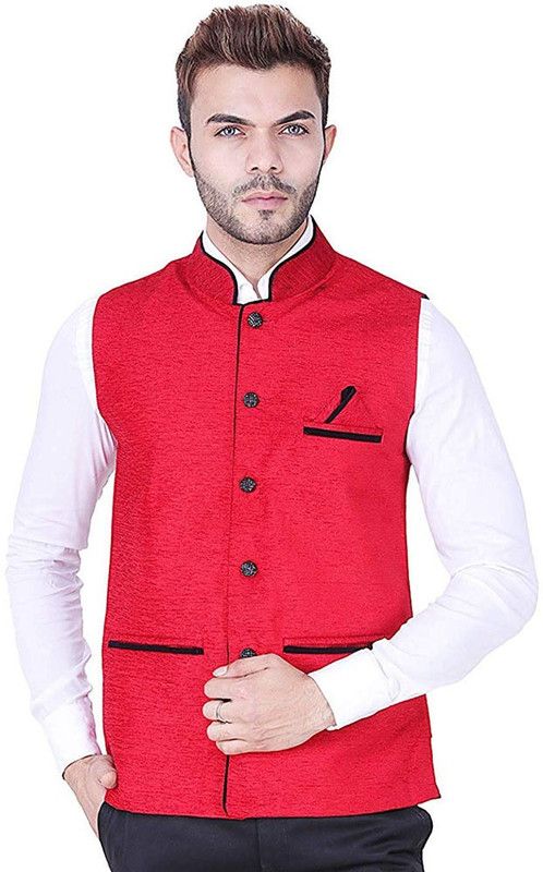 Men Solid Ethnic Jacket