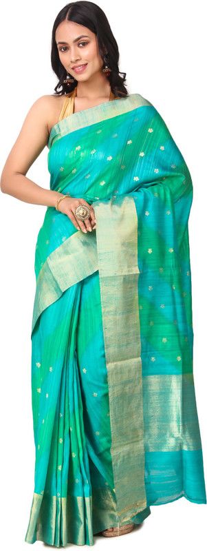 Self Design Banarasi Pure Silk Saree  (Light Blue)