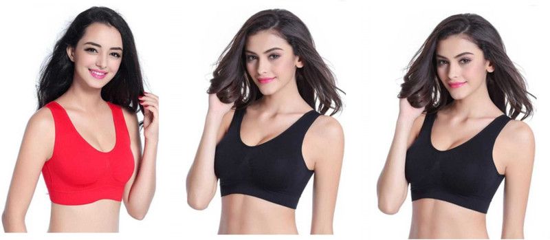 Pack of 3 Women Sports Non Padded Bra  (Red, Black)