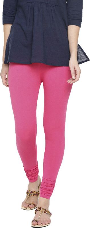 De Moza Churidar Western Wear Legging  (Pink, Solid)