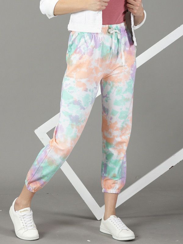 Women Dyed Multicolor Track Pants