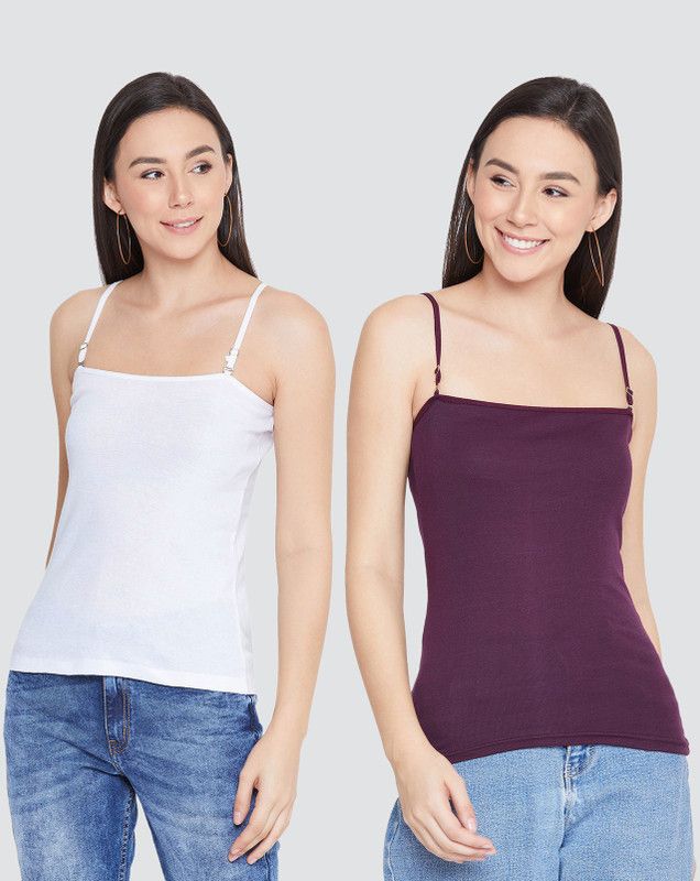 Women Purple, White Camisole