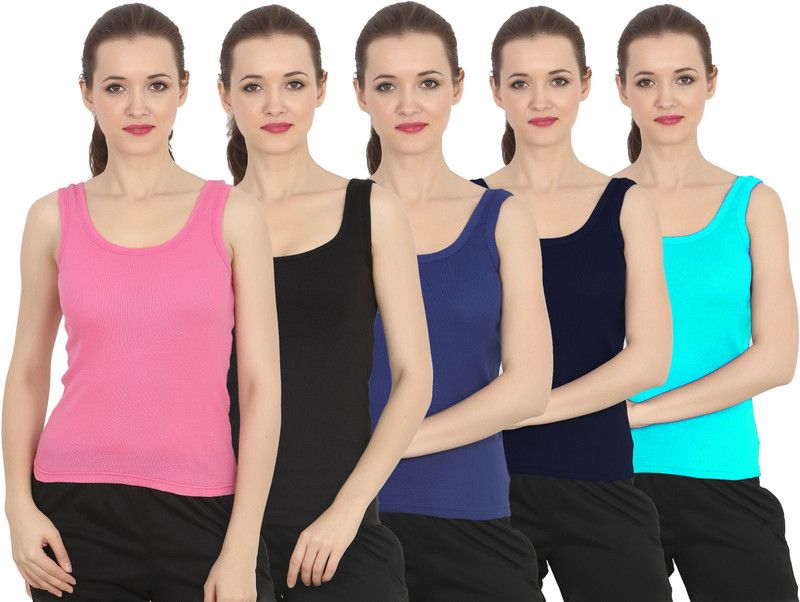 Women Dark Blue, Light Blue, Blue, Pink, Black Camisole