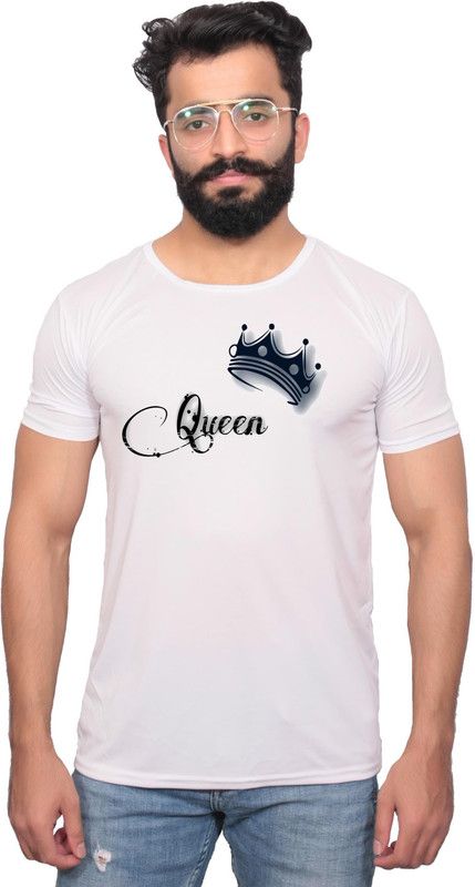 NNCPL--1701080 -S Men Typography Round Neck Polyester White T-Shirt