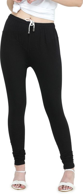 Angelos Churidar Western Wear Legging  (Black, Solid)